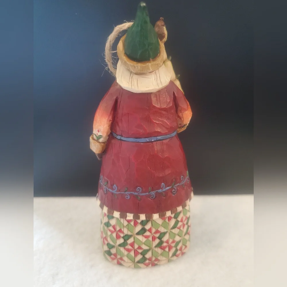 Jim Shore 2002 Collectible Partridge in a Pear Tree Santa Ornament
